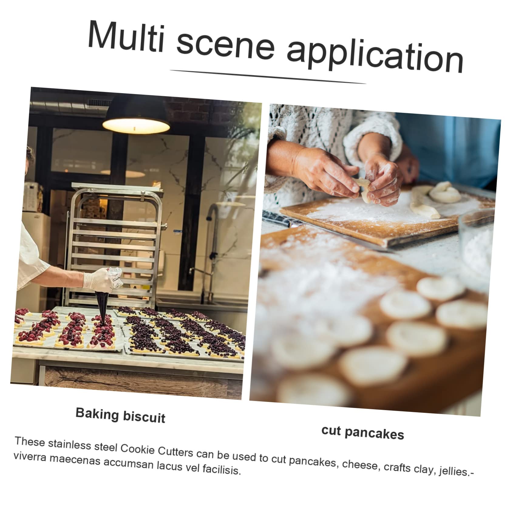 Ciieeo 5 Sätze Keksform Sandwichschneider Scone Brotmesser Roti Madeleine Keksausstecher Party Sachen Wiederverwendbare Keksausstecher Backwerkzeuge Rostfreier Stahl 6 Stück * 5