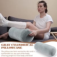 Vista 6 de Newwiee 2 fundas de almohada cervicales para el cuello con cremallera, fundas de almohada redondas, fundas de almohada cilíndricas suaves para cojín