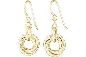 Adorn Yourself with Love: Dainty 14K Gold Love Knot Earrings