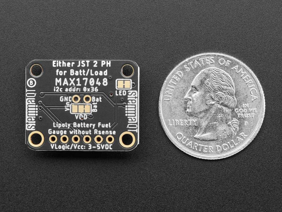 Adafruit MAX17048 Monitor batteria LiPoly LiIon STEMMA JST PH QT Qwiic