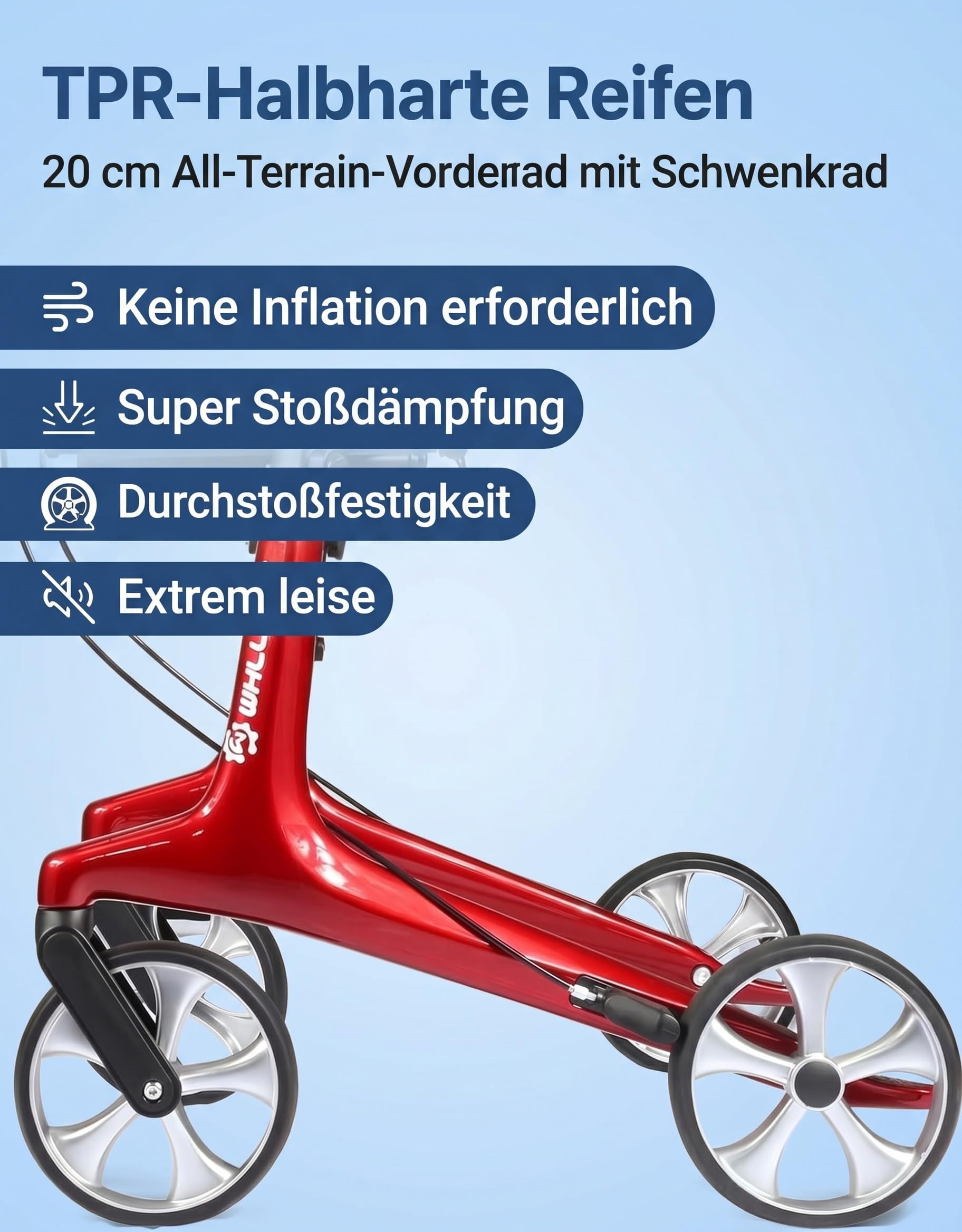 Carbon Rollator Faltbar und Leicht mit Sitz, Rollatoren Leichtgewicht Ultraleicht 5.9 kg, Indoor & Outdoor Gehhilfe für Senioren, Höhenverstellbar und Klappbar Rollator für Kofferraum