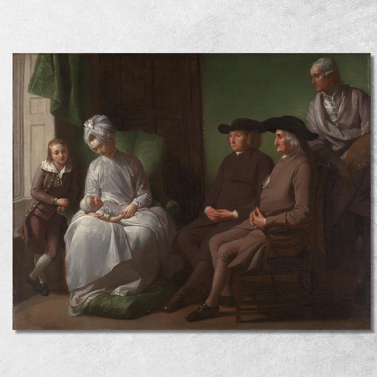 Tableau imprimé sur toile Benjamin West 125x100 cm prêt à accrocher pour mur vide