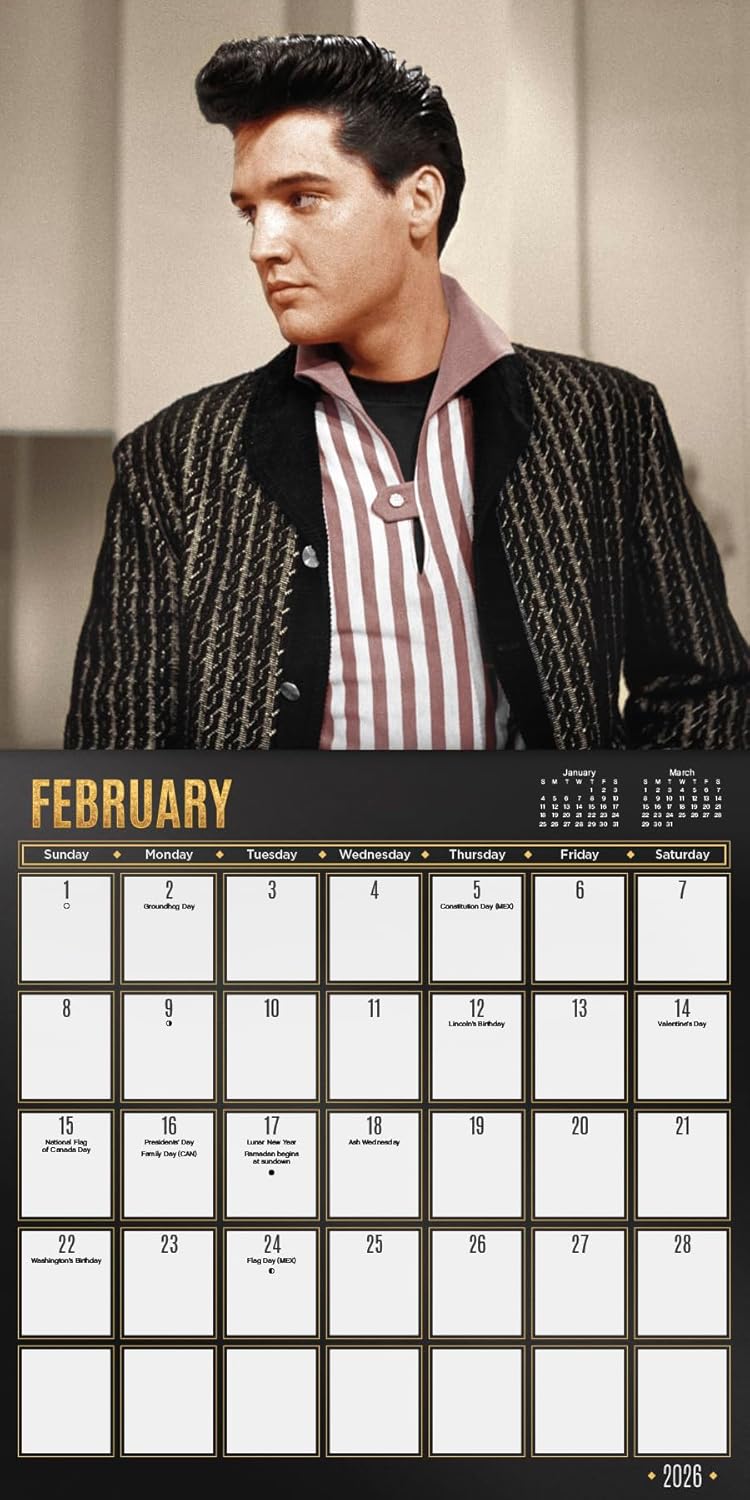 2026 Elvis Presley Wall Calendar - Image 3