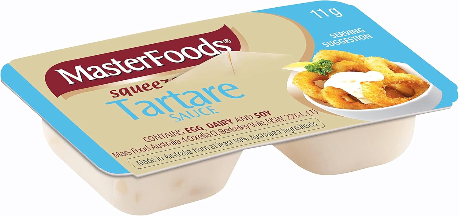 MasterFoods Tartare Sauce 11 g Squeeze On Packets (Pack of 100