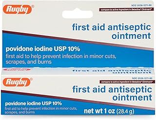 Major Povidine Povidone Iodine 10% First Aid Ointment 30ml / 28.35gm For Cuts Scrapes Burns (Compate to Betadine)