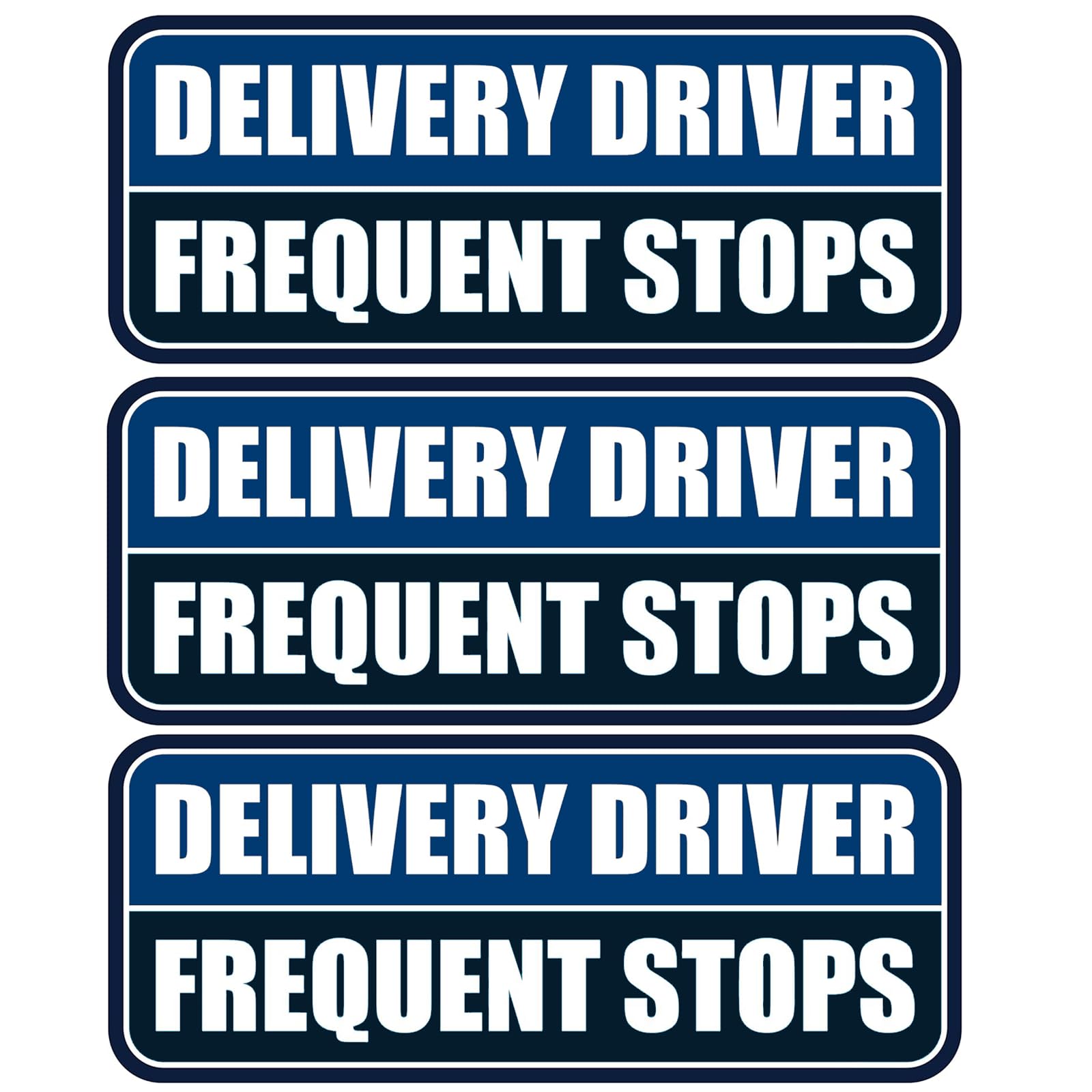 Z-Onemart Blue 3 Pcs Delivery Driver Car Magnet, Frequent Stops Car Magnet Delivery Magnet