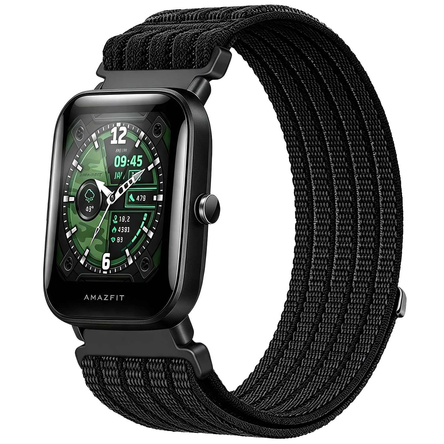 Aurrain 20mm Soft Nylon Watch Strap Compatible Amazfit GTS 4/GTS 4 Mini/GTS 3/GTS 2/GTS 2 Mini/GTS 2e elasticity Nylon Sport Watch Strap,Suitable for Amazfit Bip 3/Bip 3 pro/Bip U/Bip U Pro Unisex — image 1