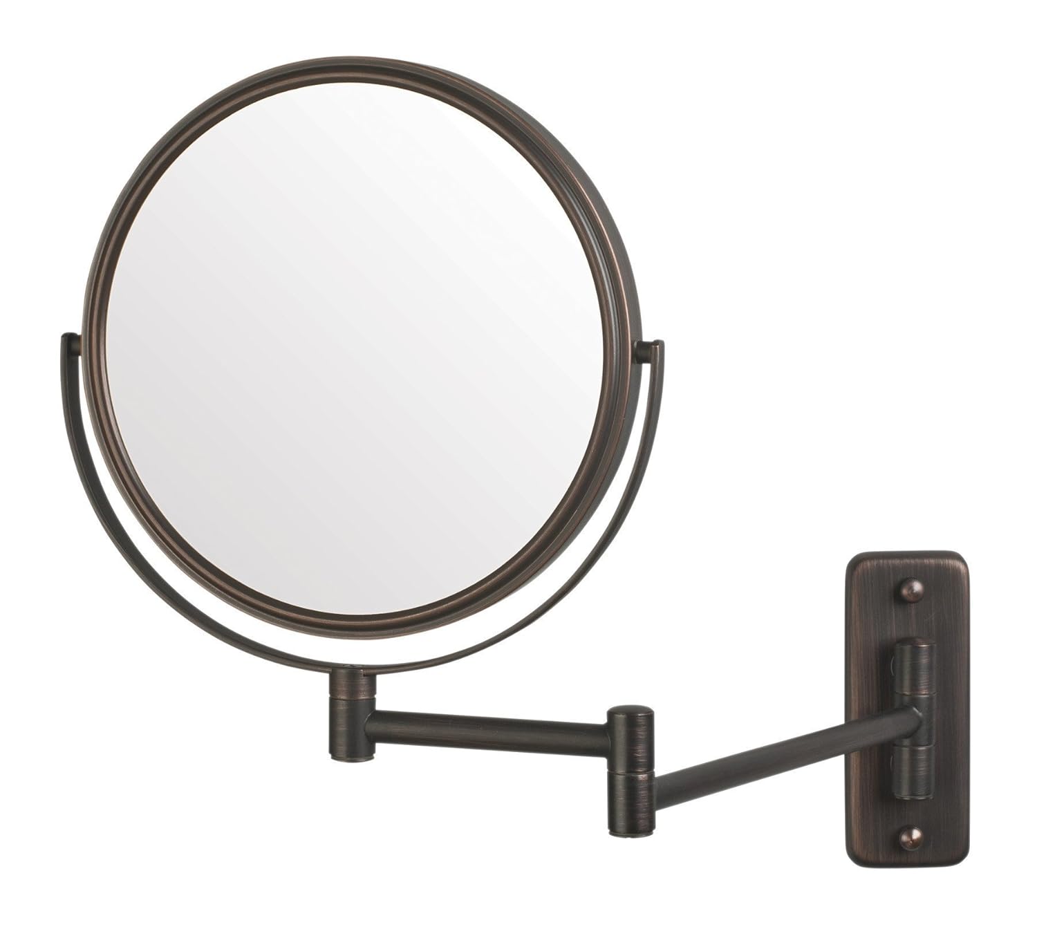 Jerdon JP7506BZ 8-Inch Wall Mount Makeup Mirror with 5x Magnification, Bronze Finish, 1.0 Count : Personal Mirrors : Beauty & Personal Care