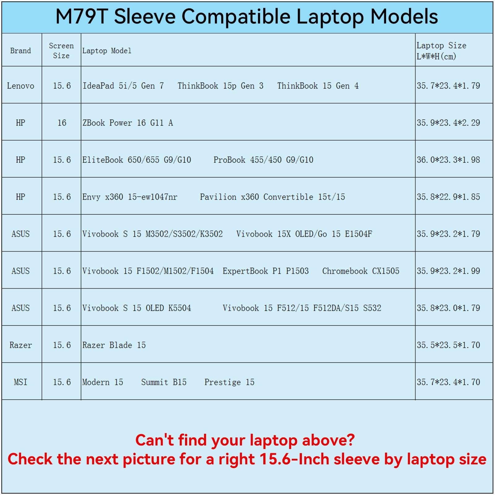 Smatree M79T - Custodia protettiva rigida per laptop da 15,6", compatibile con Lenovo IdeaPad/ThinkBook, HP Elitebook/Envy, ASUS Vivobook/ExpertBook, MSI Modern 15/Summit, per Razer Blade 15 (X8273T)