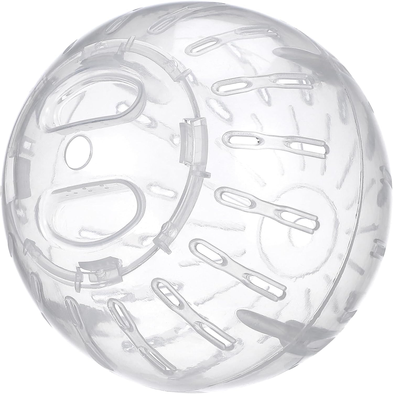 Compact Small Animal Exercise Ball with Ventilation for Hamsters and Gerbils Mini Running for Safe Active Play and Easy Cleaning White