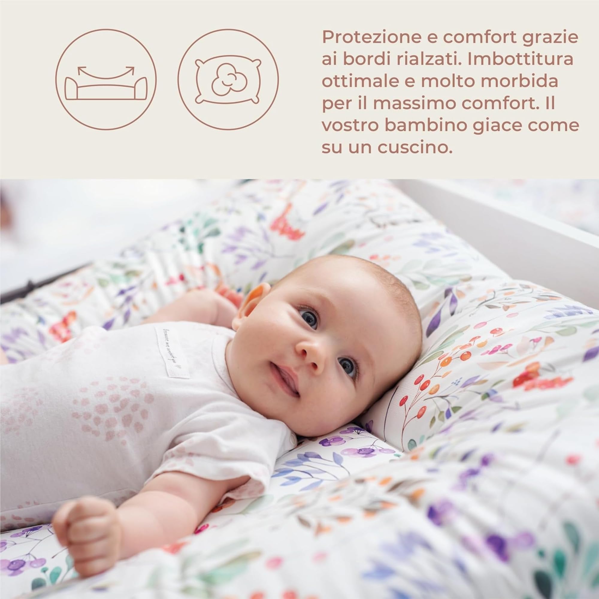 Ceba Baby® Fasciatoio Materassino - Fasciatoio neonato morbido - Cuscino Fasciatoio Lavabile per bambine e bambini - certificato Öko-Tex - impermeabile - 70x50 cm - Happy Safari