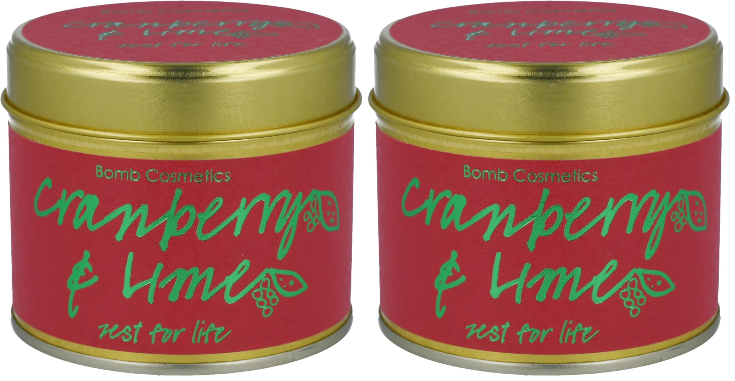 Bomb Cosmetics Cranberry & Lime Teneke Mum (2 paketi)