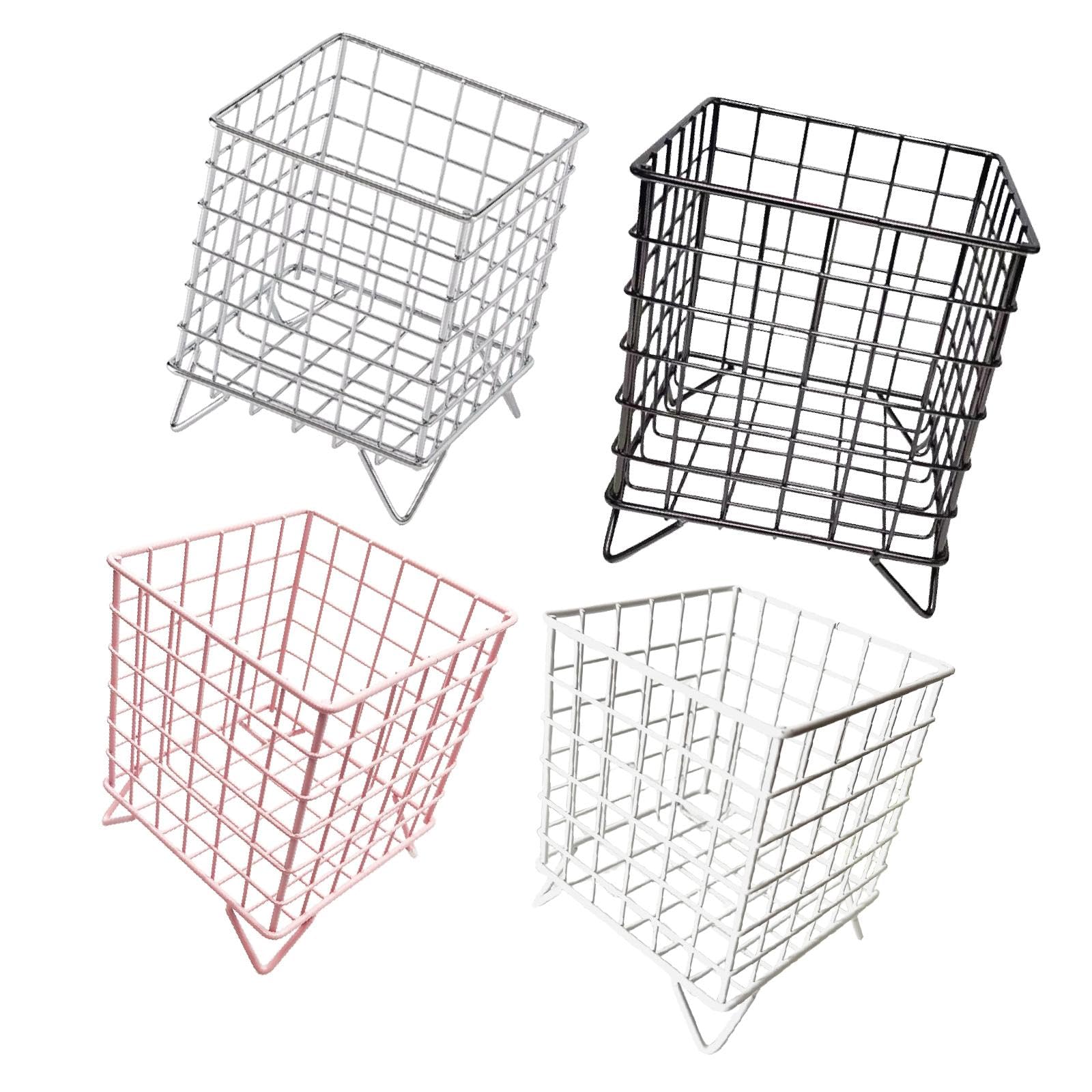 BNF® Iron Storage Basket Desk Organizer for Bathroom Office Supplies Vanity Table Silver|Home & Garden |Household Supplies & Cleaning|Home Organization|Storage Boxes 1