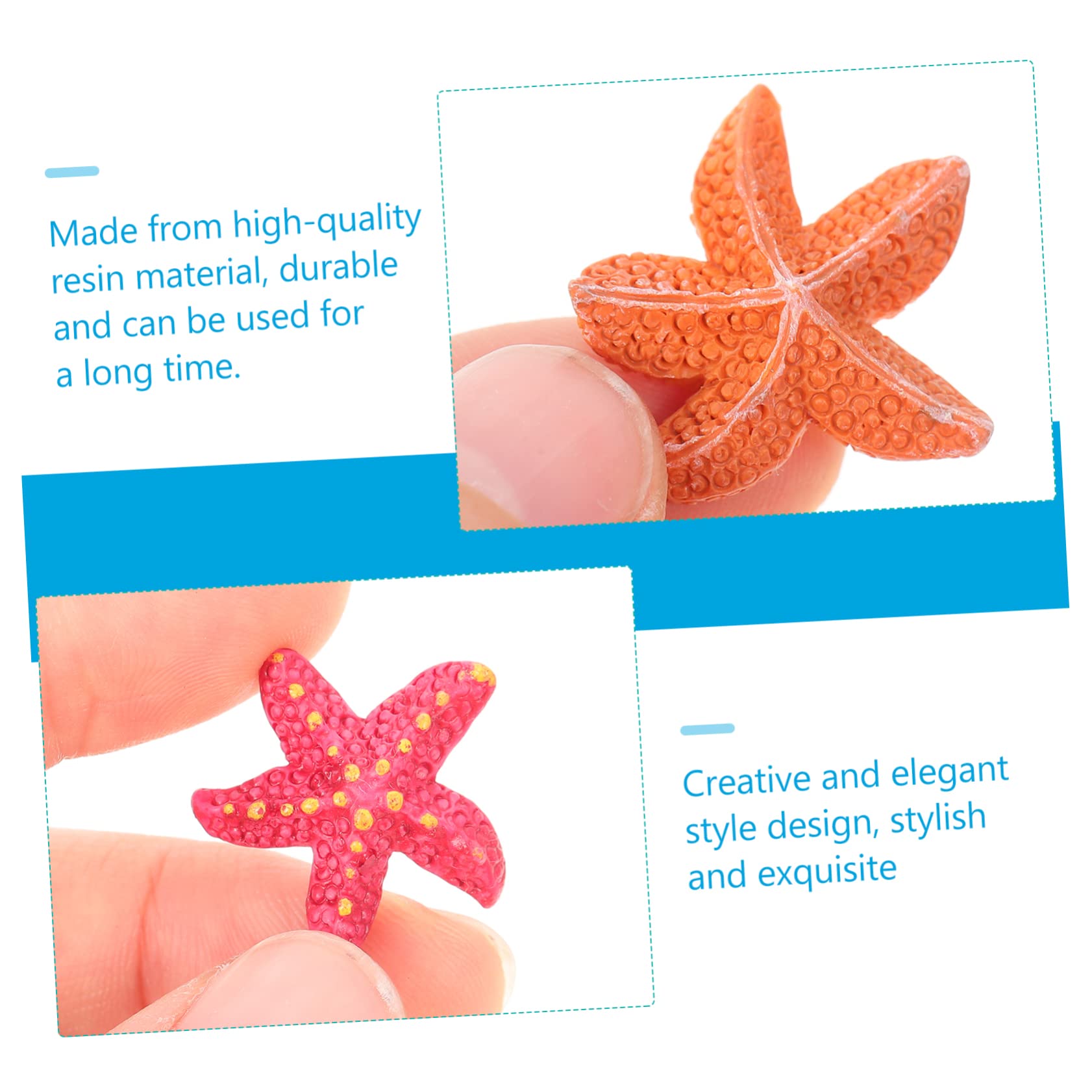 Amazon.co.jp: BELLIFFY 10個繊細なヒトデ 樹脂製水槽装飾 マイクロ