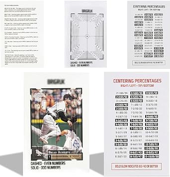 BDJBXK Card Centering Grading Tool, Sports Cards Grading Kit, Includes Two Sets of Sports Trading Cards Measuring Tools.