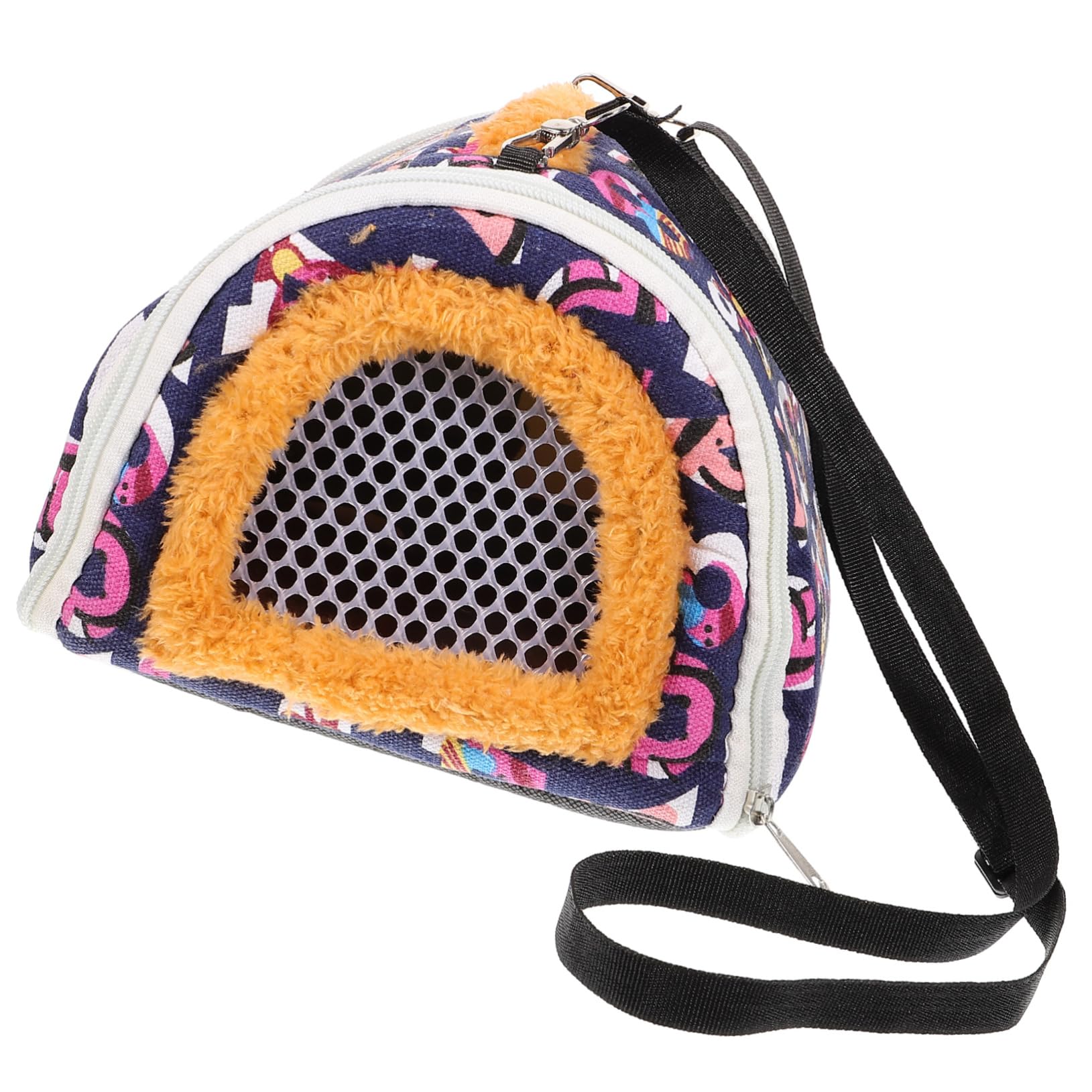 Toyvian Portable Pet Carrier Bag for Hamsters Breathable Mesh Design Shoulder Straps for Travel and Outdoor Adventures Comfortable and Safe for Pets