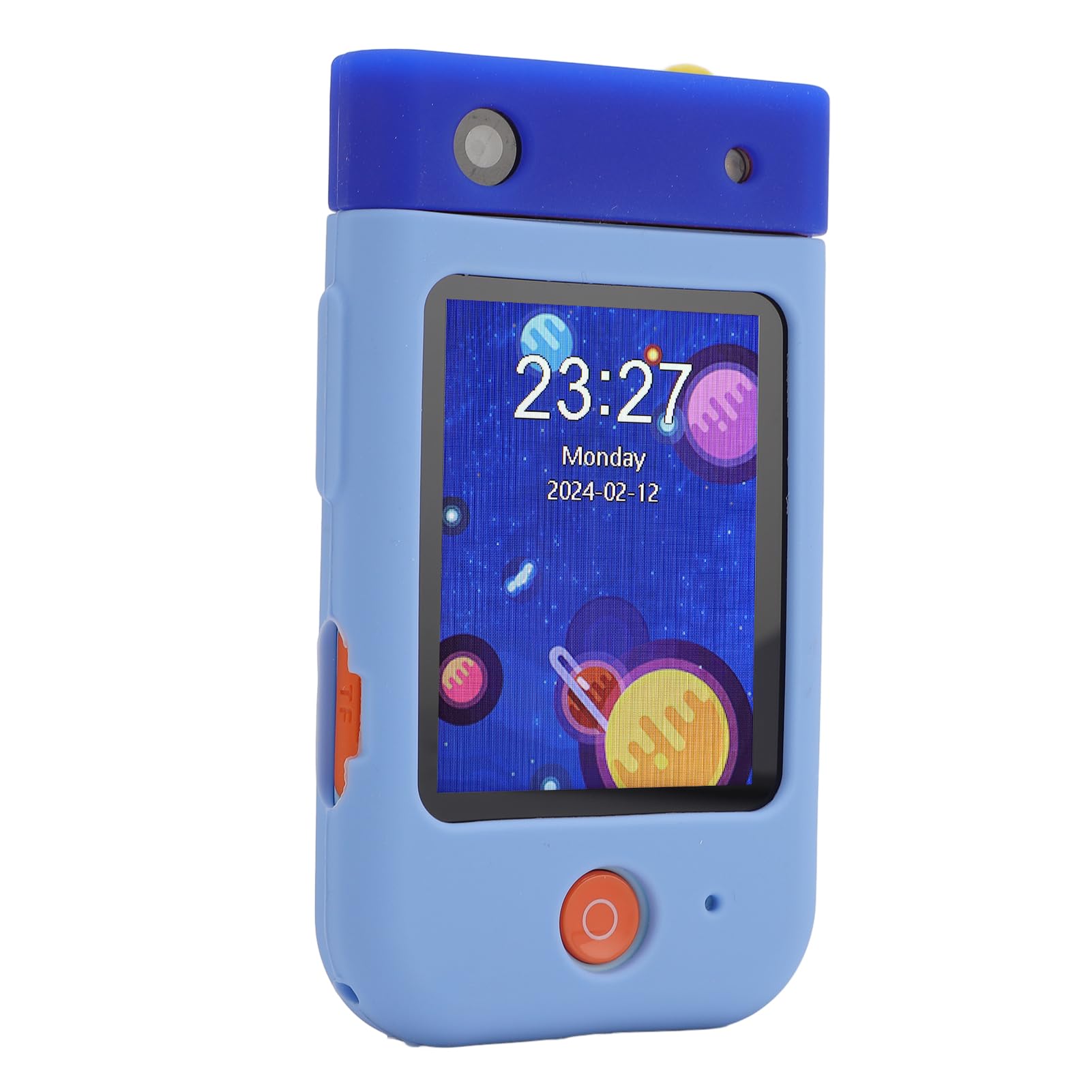 Smartphone per Bambini Giocattolo, 1080p ABS Toddler Gioca a Multifinection Telefine da 2,8 Pollici Touch Flip Camera per la Casa (Cat Blue)
