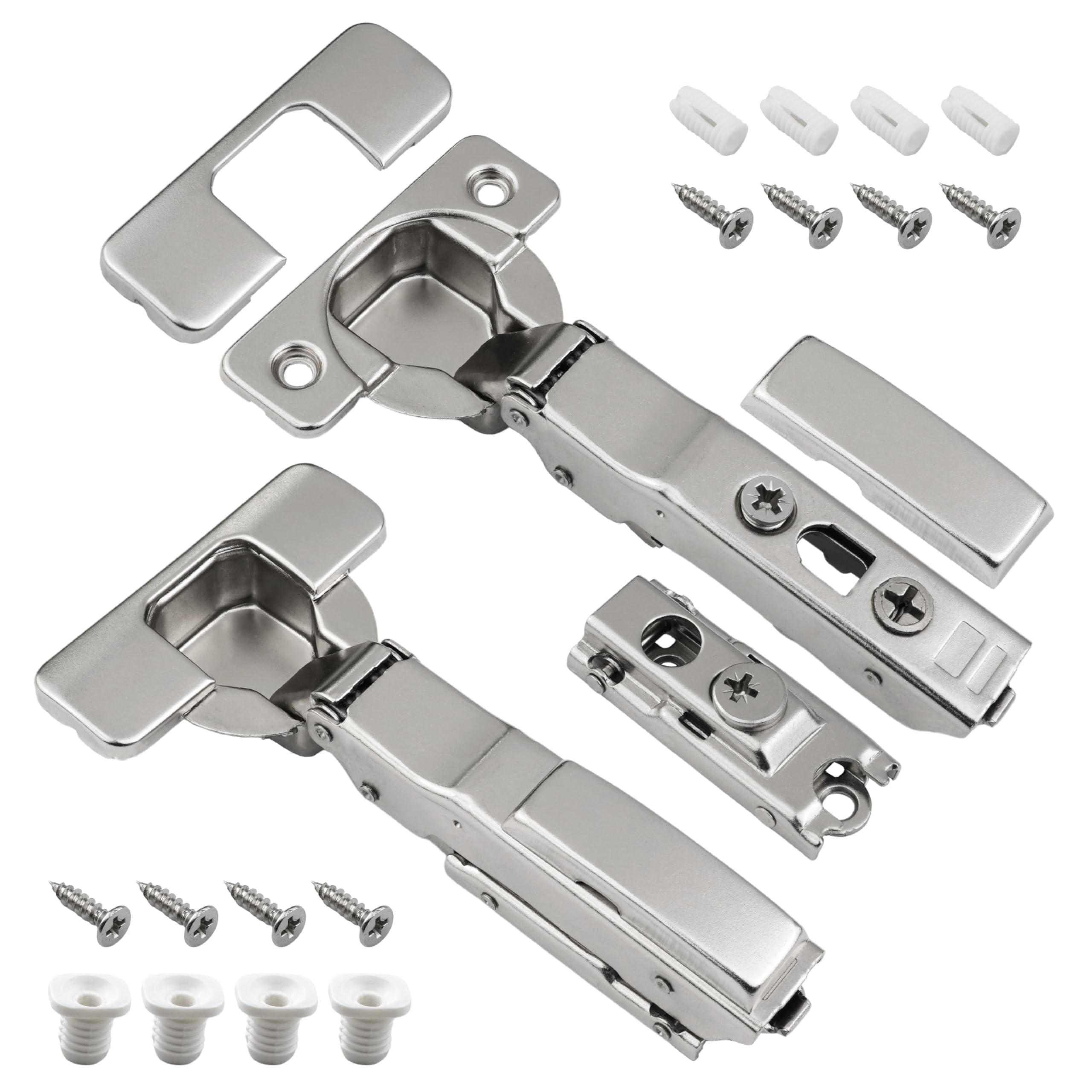 IKEA UTRUSTA Lot de 2 charnières à 95° argenté