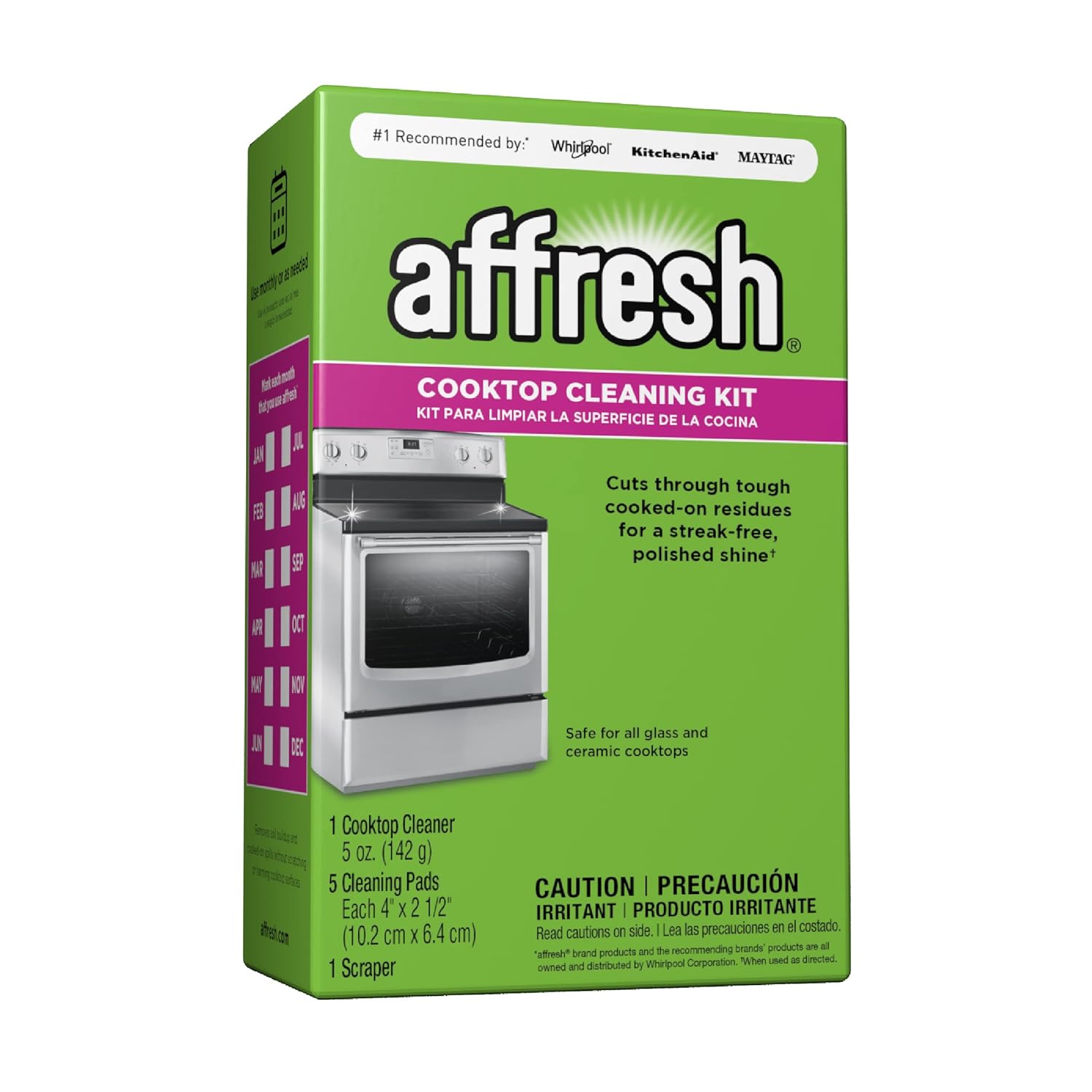 Affresh W11042470 Cleaning Kit (Cooktop Cleaner, Scraper and Scrub Pads