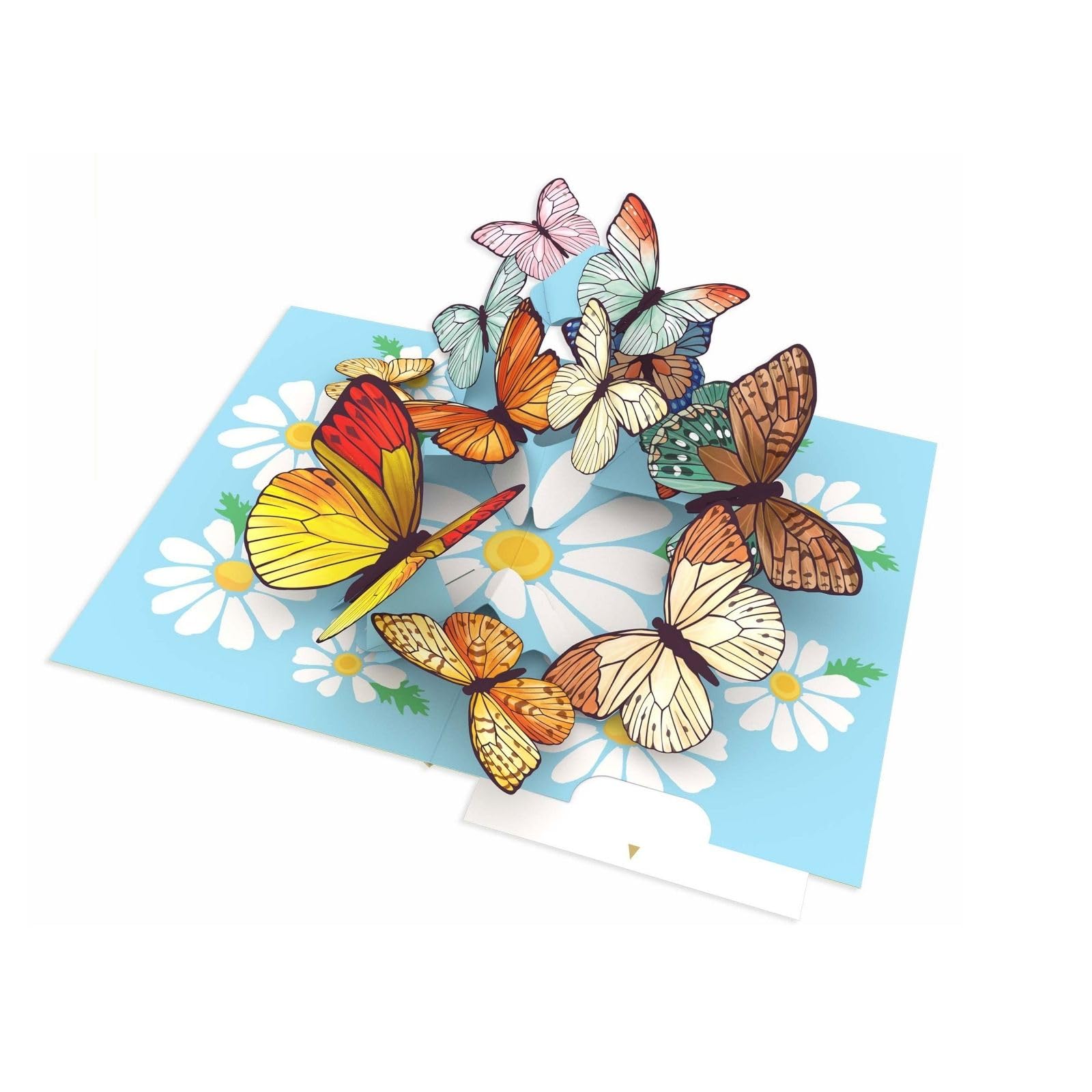 Origamo Pop-Up Greeting Card Butterflies - Handmade Fold-Out 3D Elegant Design, Heartfelt Message, Birthday, Eco-Friendly, Keepsake, Vibrant Colours, Just Because, Personal Insert