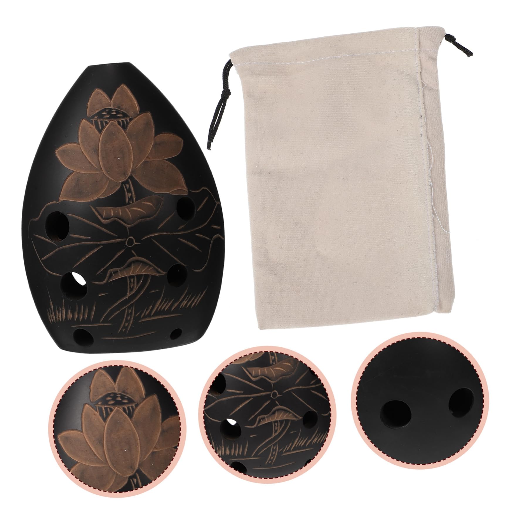 Toyvian Ocarina portable à 8 trous en céramique, en forme de poire - Pour débutants et enfants - Facile à apprendre avec son essentiel - Pour les cours de musique et les fêtes de famille