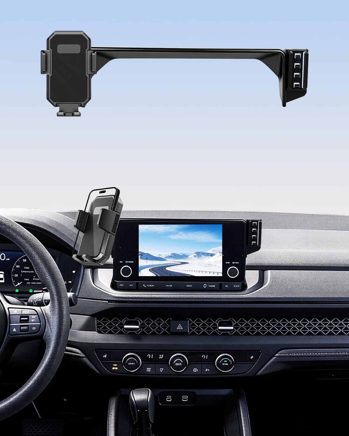 PZK Dual Car Phone Holder for Honda Accord 2023-2026 Accessories 7/9-Inch