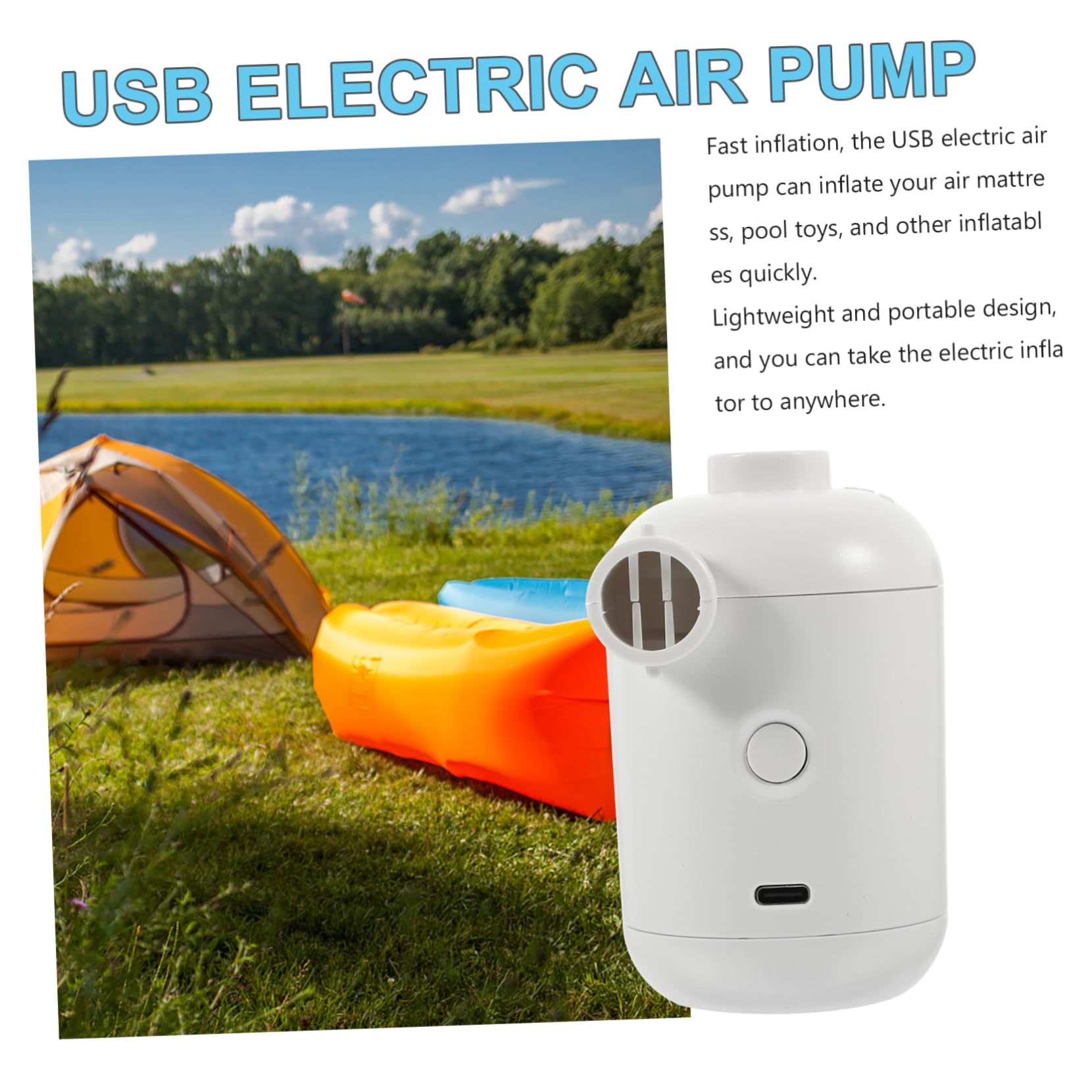BESPORTBLE 3 Sätze Elektrische Luftpumpe für den Haushalt tragbare luftpumpe aufblasbare zelte elektrische luftpumpe für zu Hause Mini-Luftpumpe Luftkompressor tragbar Matratze Inflatorpumpe
