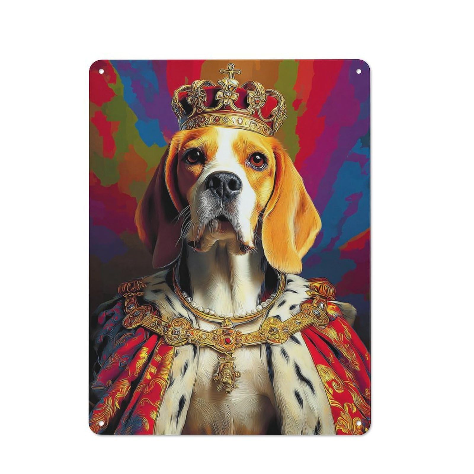 Royal Canine Majesty Portrait -12 Cottage Metal Wall Decor 40x30cm, Shed Metal Sign for Conservatory, Home Bar Or Utility Room