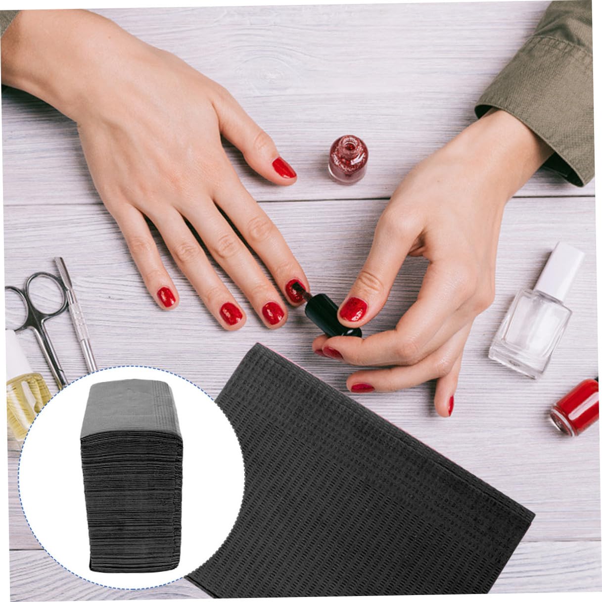 MAGICLULU Tovaglia Monouso per Nail Art in Carta 125 Pezzi Tovaglia per Manicure Resistente a Tre Strati Assorbente e Pieghevole per Saloni di Bellezza e Uso Professionale