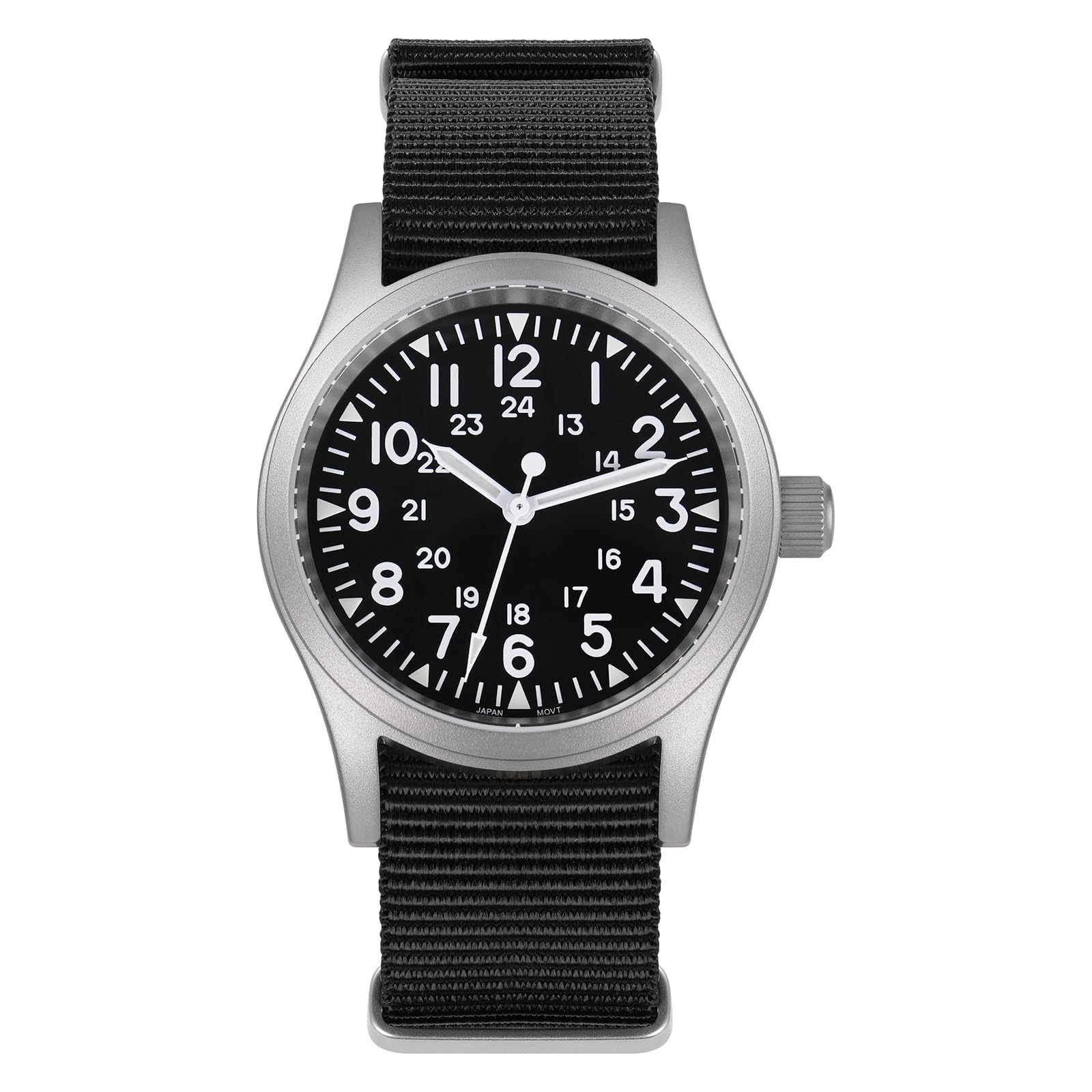 Militado ML05 38mm VH31 Quartz Watch - Domed Sapphire Crystal Field Watch C3 Super Luminous Retro Sweep Wrist Watch for Men 100M Waterproof — view 2