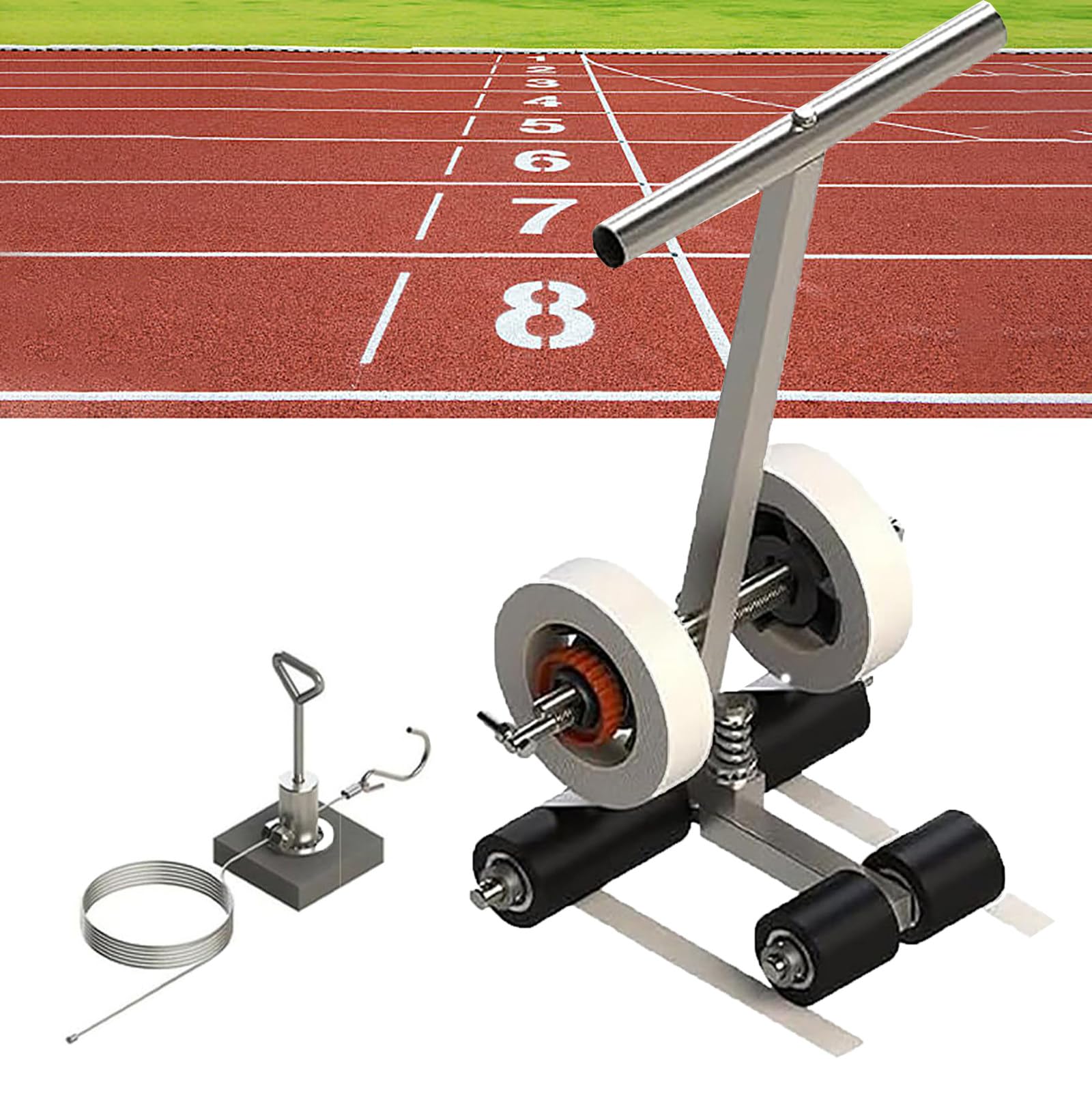 asdchZen Court Line Tape Machine - Handheld And Pushable For Easy Marking On Basketball Courts, Roads, Parking Lots, And Badminton Courts