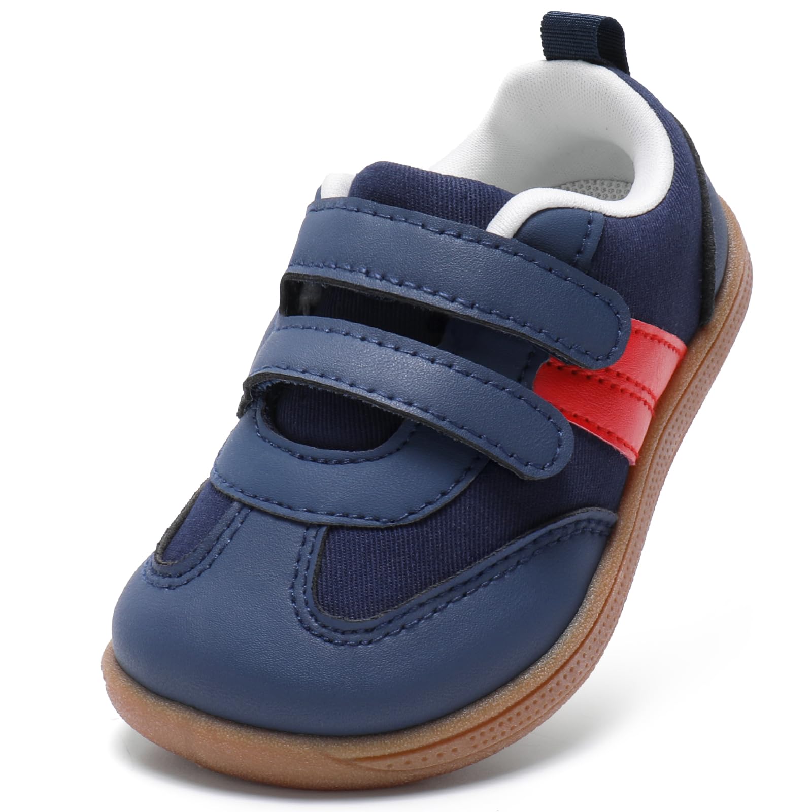 STQ KIDS Jungen Schuhe Breiter Zehenraum Kleinkinder Lauflernschuhe rutschfeste Kinder Sneakers Weiche Leicht mit Haken- und Schlaufenband