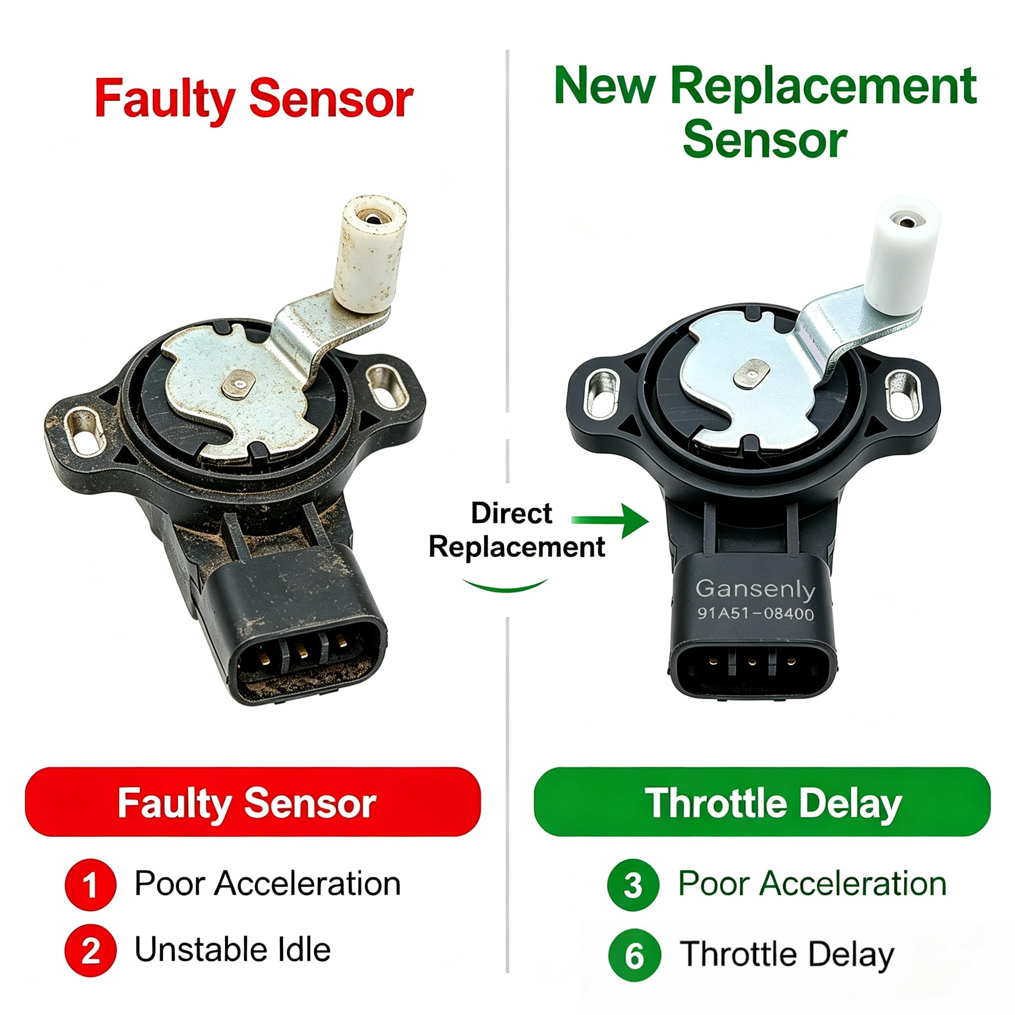 91A5108400 Accelerator Pedal Control Position Sensor 91A51-08400 : Automotive