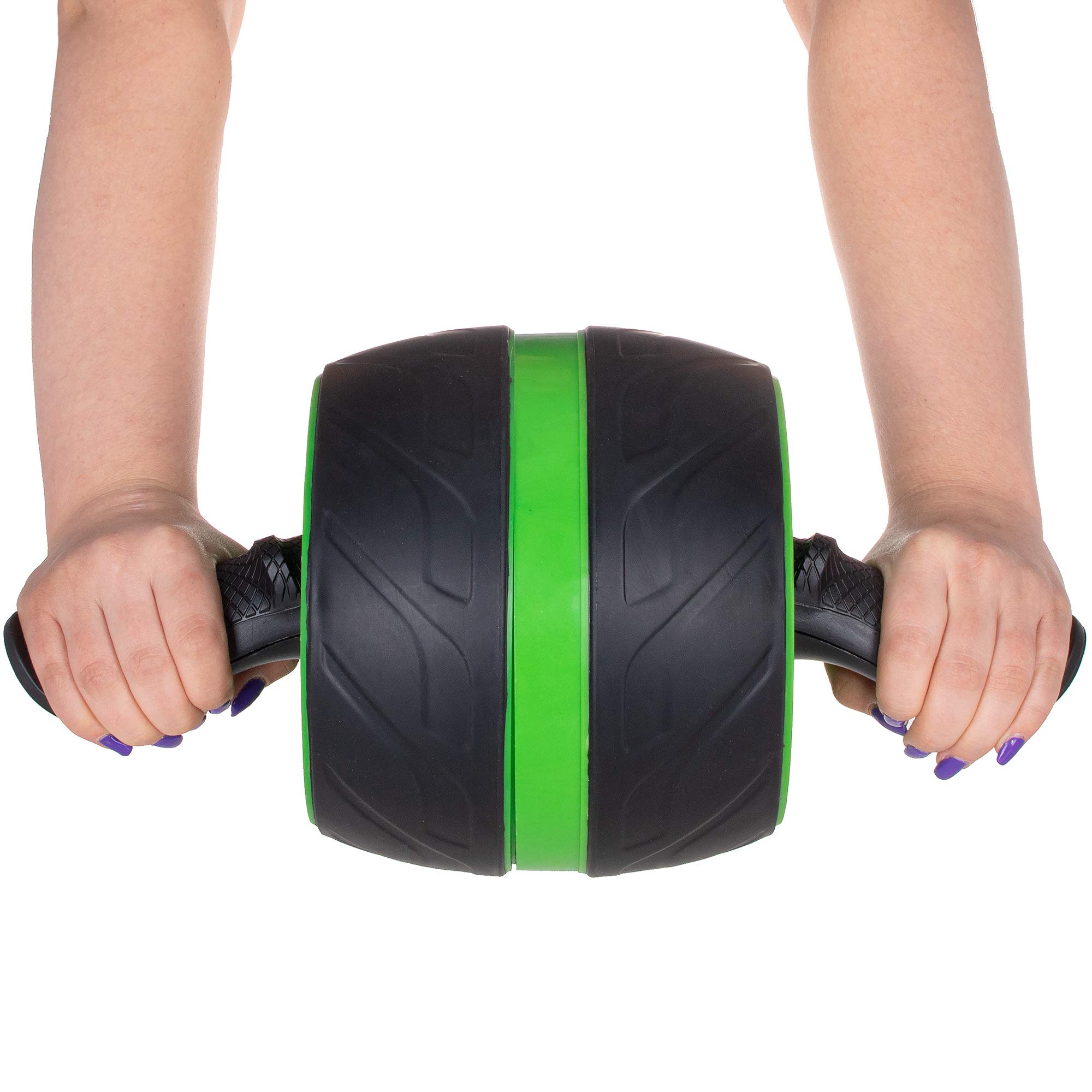 SPRINGOS AB Roller - Rullo per addominali, 2 ruote con maniglia, per addominali, braccia, con comode impugnature, allenamento muscolare, allenamento della forza, rullo per esercizi AB Power