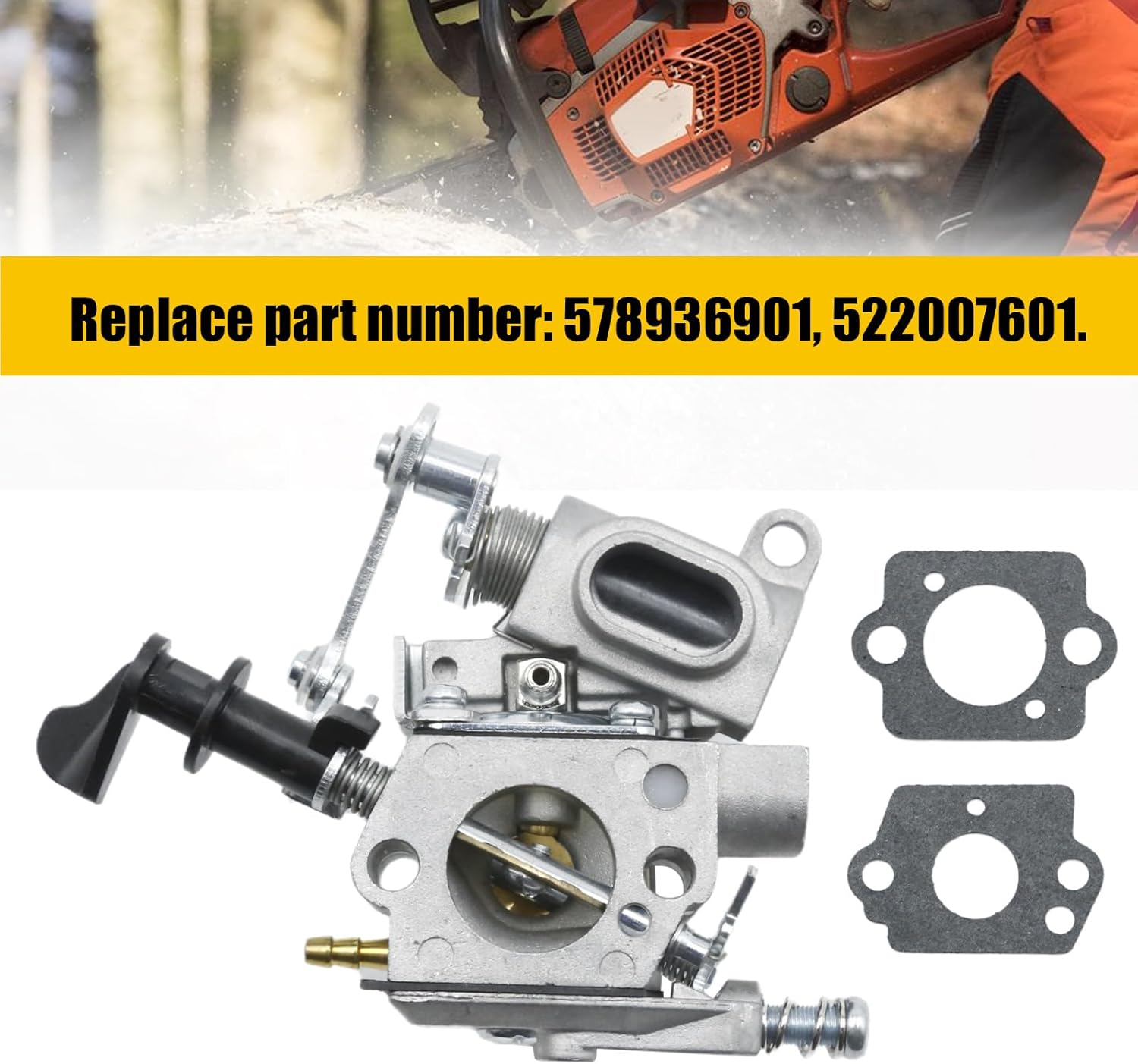 SYOWADA 522007601 Carburetor Replacemrnt For Husqvarna T435 Chainsaw, Carburetor Kit Replacement For 578936901