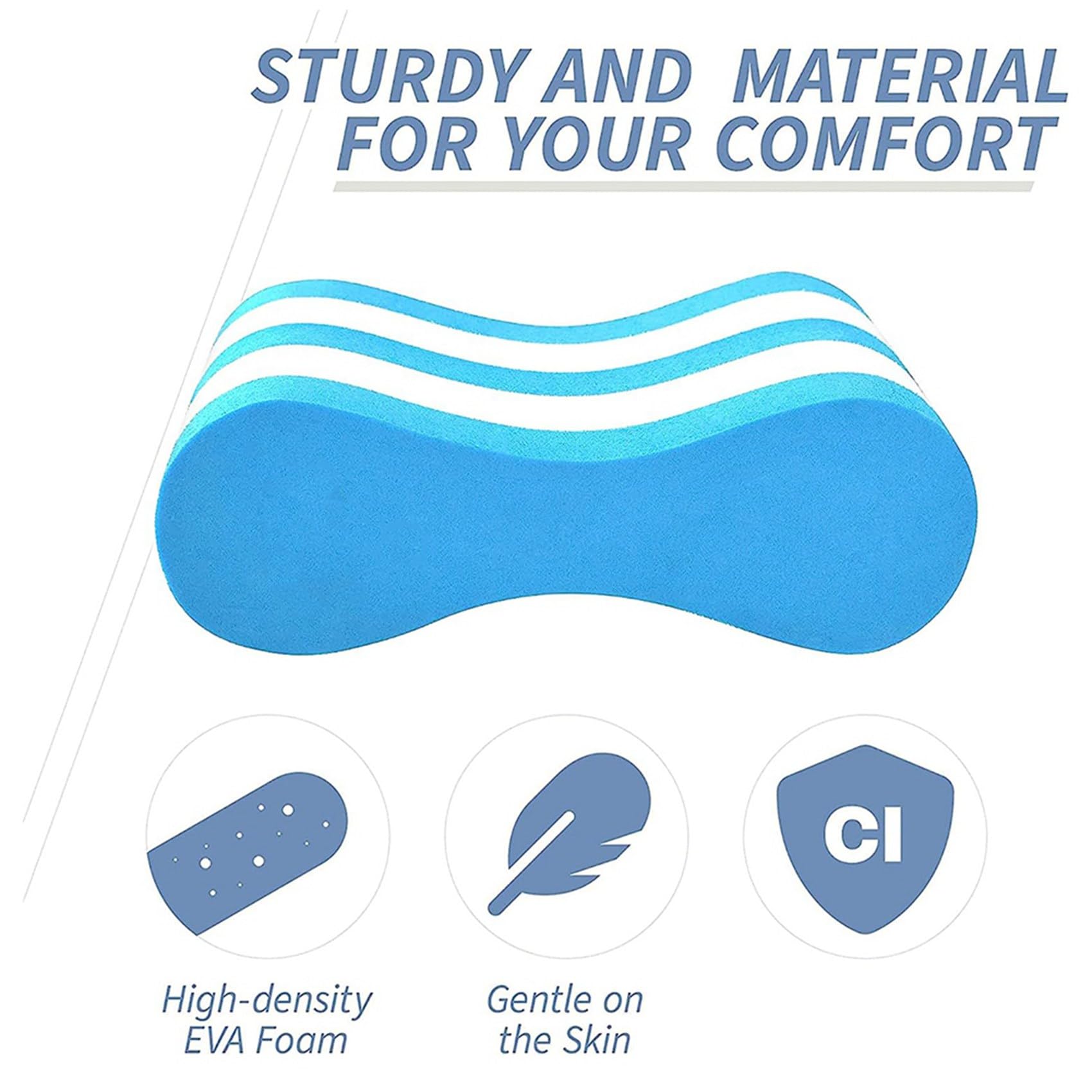 10X Pull Buoy Leg Float - Aiuto per L'Allenamento nel Piscina, Supporto per Gambe e Fianchi per Adulti, Bambini e Principianti, per Il Nuoto