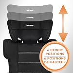 Harmony Dreamtime Elite Siège d'appoint à dossier élevé – 2-in-1 Siège de voiture booster de ceinture avec porte-gobelet & Guide de ceinture d'épaule, pour les enfants de 18 à 50 kg (40 à 110 lb), 86 à 145 cm (34 à 57 po) - noir
