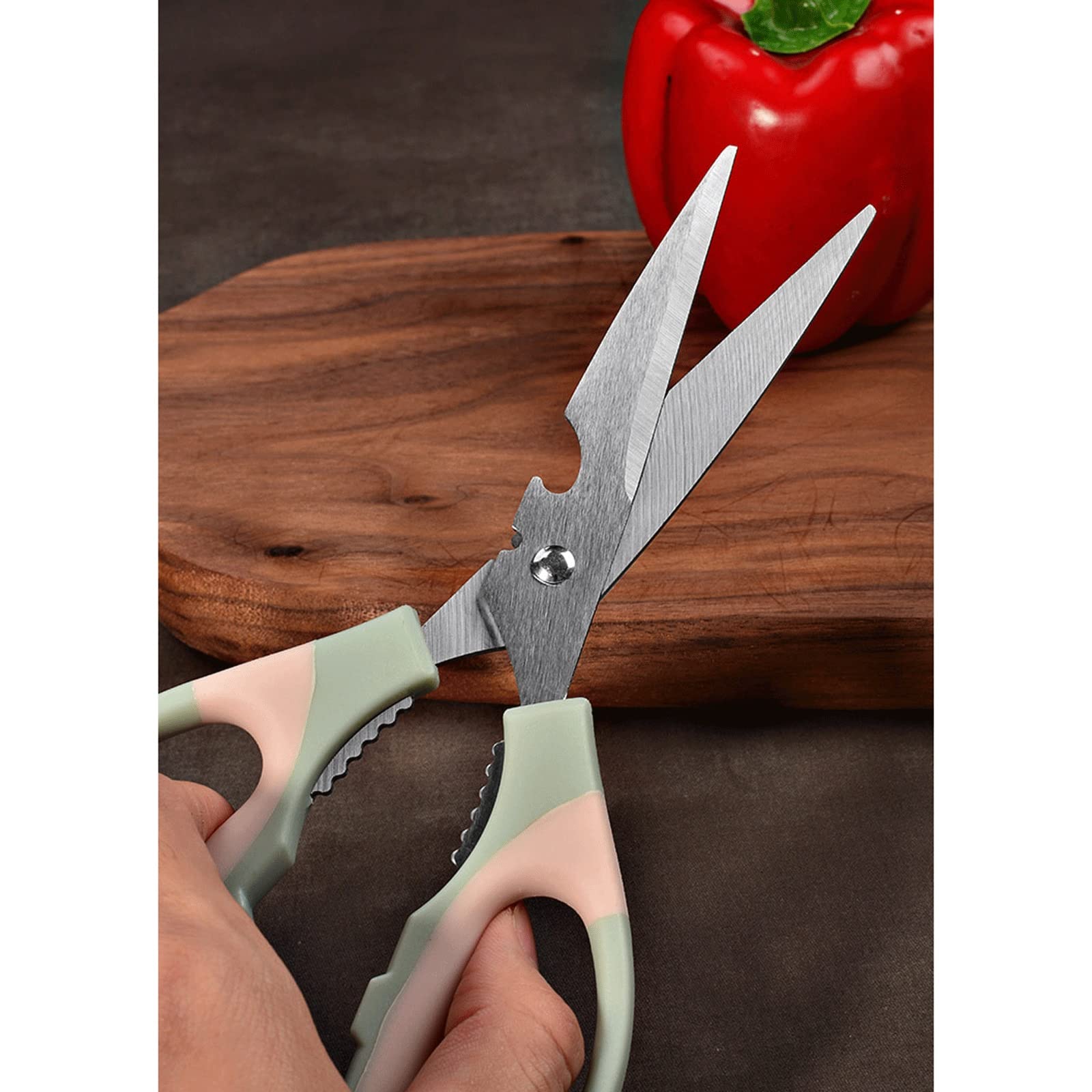 Forbici da cucina resistenti, coltelli da cucina antiruggine, forbici Multiuso per Carne di Pollo, OSSA, noci, cartone