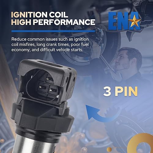 Miniatura 4 de Juego de 4 bobinas de encendido UF598 1.6L L4 compatibles con Mini Cooper 2007-2013, Cooper Countryman 2011-2016, Cooper Paceman 2013 2014 2015 2016