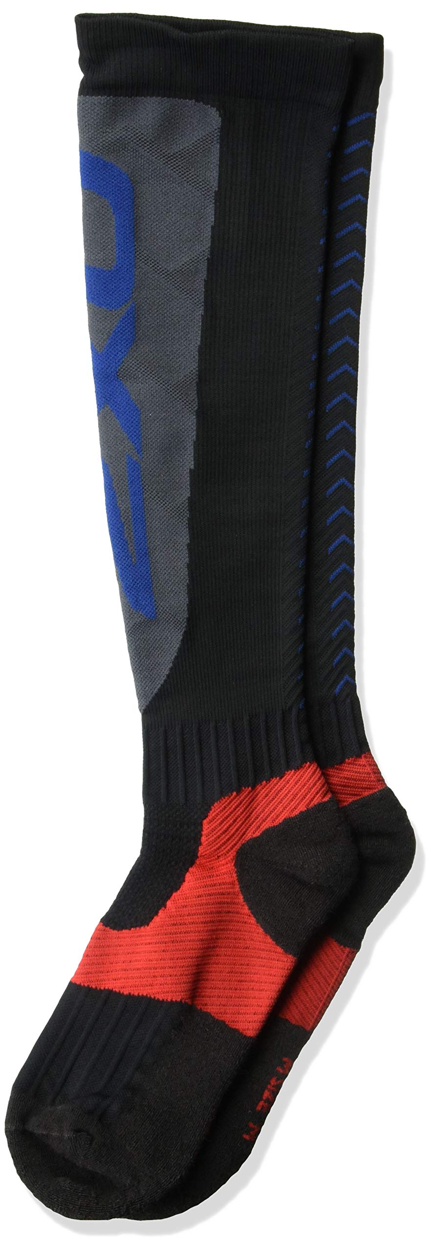 2XU Men's Elite Compression Alpine Socks, Black/Grey, X-Small