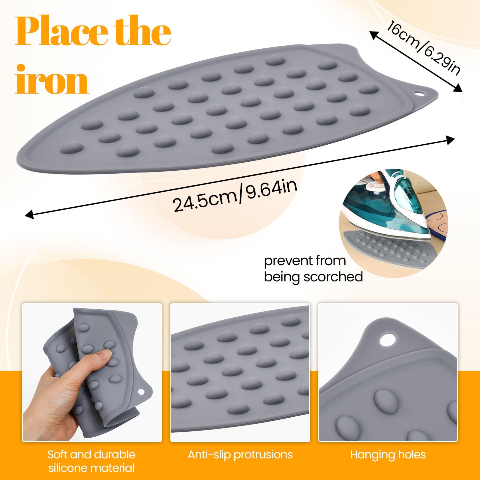 Telo per Stirare sul Tavolo,Tappetino da Stiro,Coperta Termica per Stirare,Coperta da Stiro Portatile con Cuscino Poggiaferro in Silicone Adatta per la Stiratura a Vapore da Tavolo