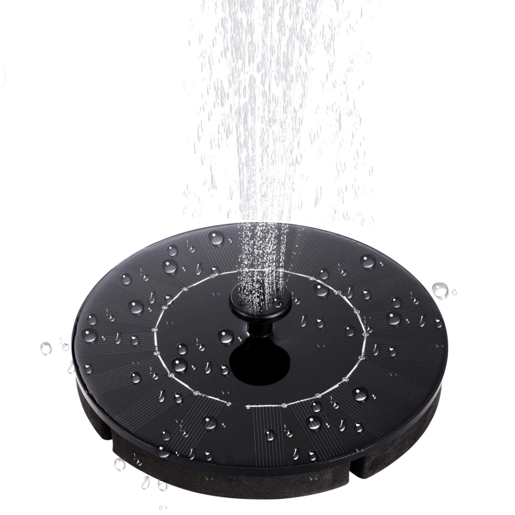 EMEBAY Upgraded 10V Water up to 100cm Submersible Solar Fountain Pump with Built-in Battery Backup, Solar Water Fountain Pump Panel Kit for Bird Bath,Small Pond,Garden and Lawn