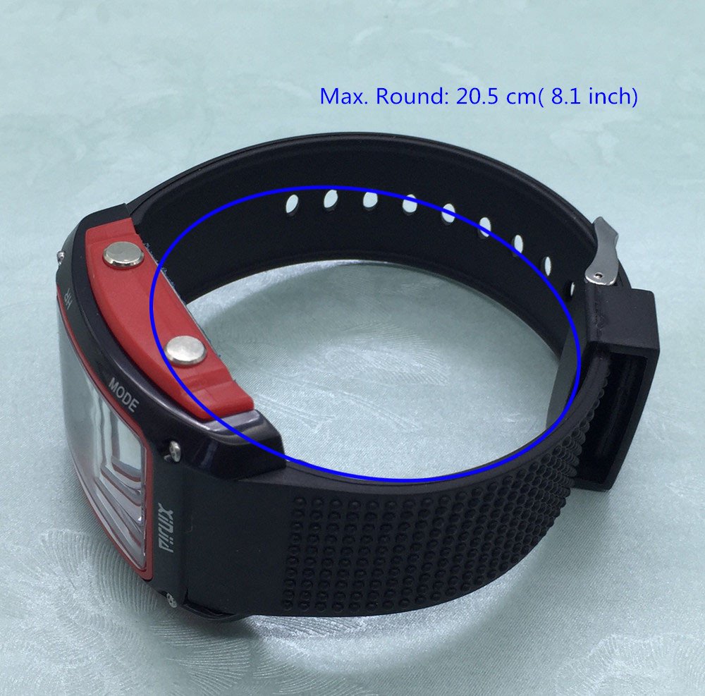 Montre à parler espagnole pour la montre à poignet sport numérique aveugle et âgé (noir et rouge) TS