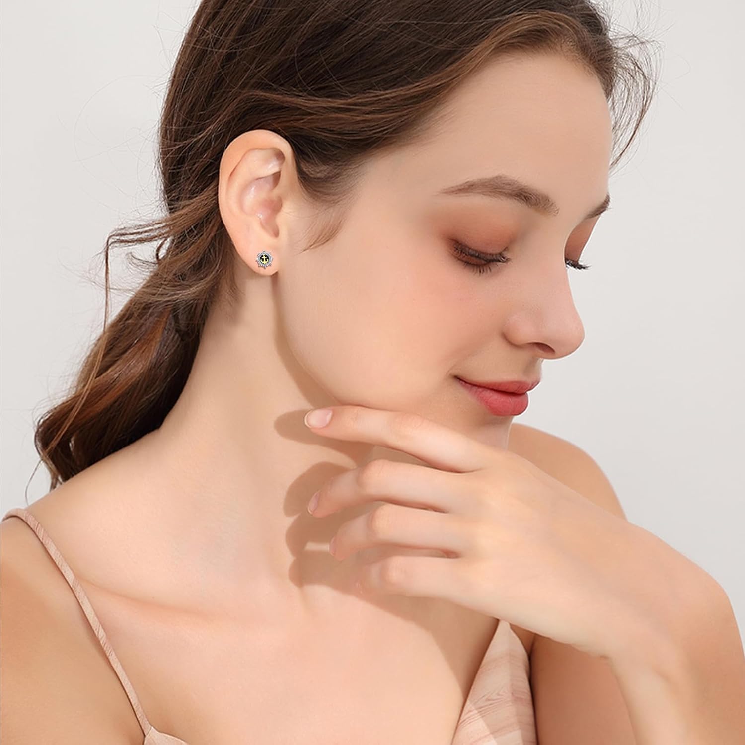 Nautical Earrings for Women 925 Sterling Silver Rudder Anchor Earrings Nautical Jewelry Gifts for Women