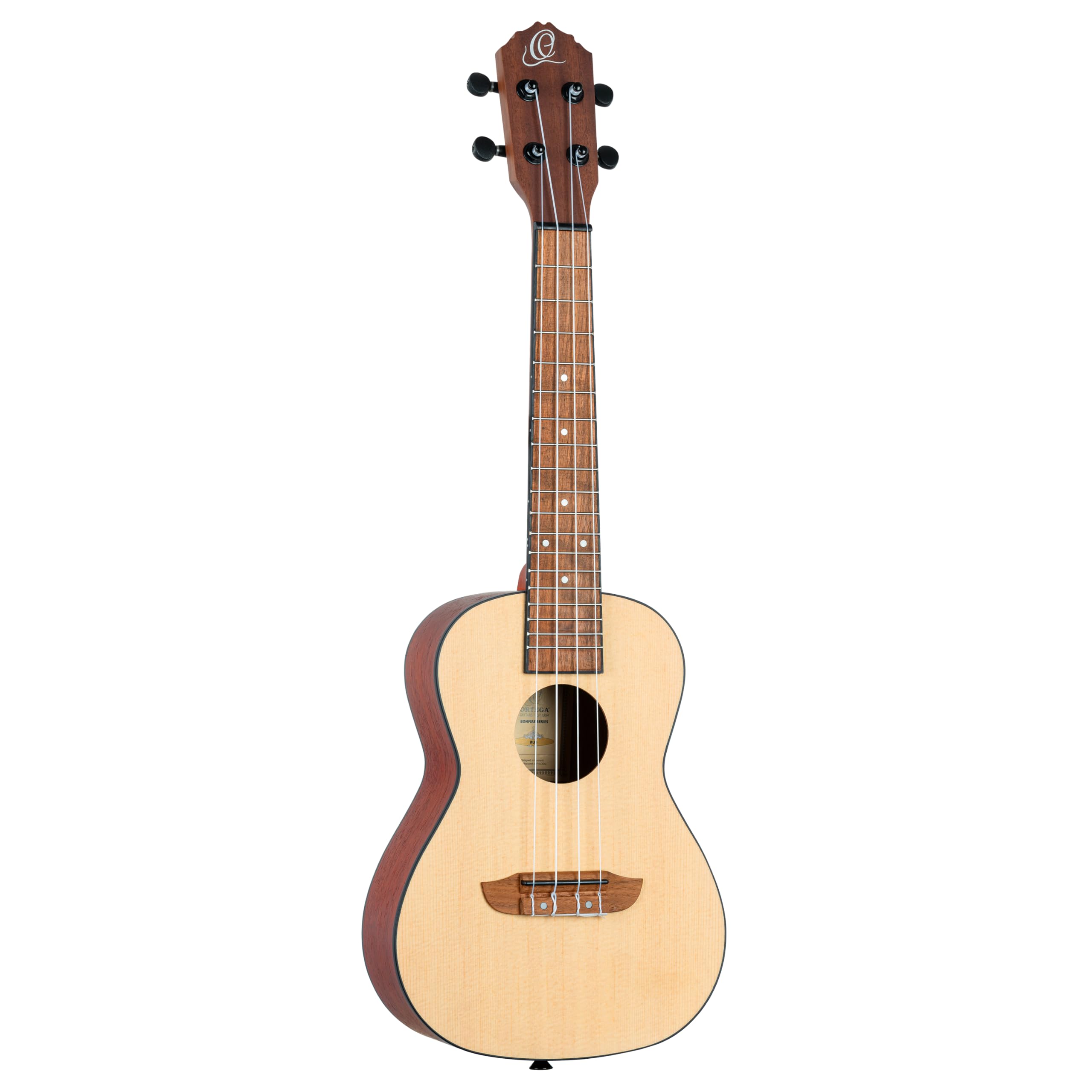 Ortega Guitars Ukulélé Concert Acoustique – Série Bonfire – Épicéa / Sapele, Naturel (RU4)