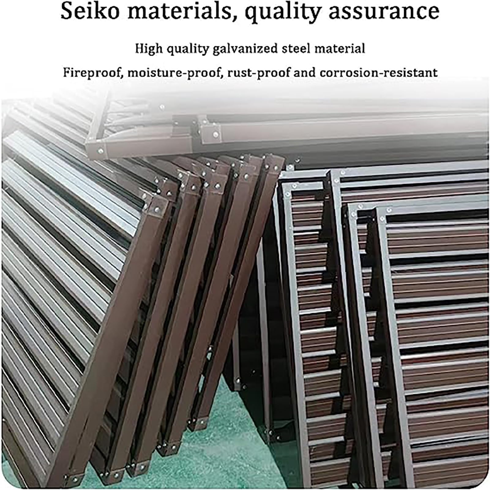 Aluminiowa osłona klimatyzatora zewnętrzna ochrona klimatyzatora dekoracyjna pokrywa pompy ciepła i skraplacza, odporna na warunki atmosferyczne konstrukcja ogrodzenia (szara, 110 x 80 x 60 cm)