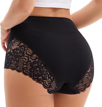 Lace Cotton Women Underwear Soft Briefs High Waisted Breathable Sexy Panties