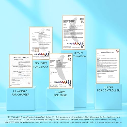 Miniatura 5 de ANCHEER Bicicleta eléctrica para adultos, [motor pico de 750 W], bicicleta eléctrica de montaña de 26 pulgadas, bicicleta eléctrica de 55 millas Azul