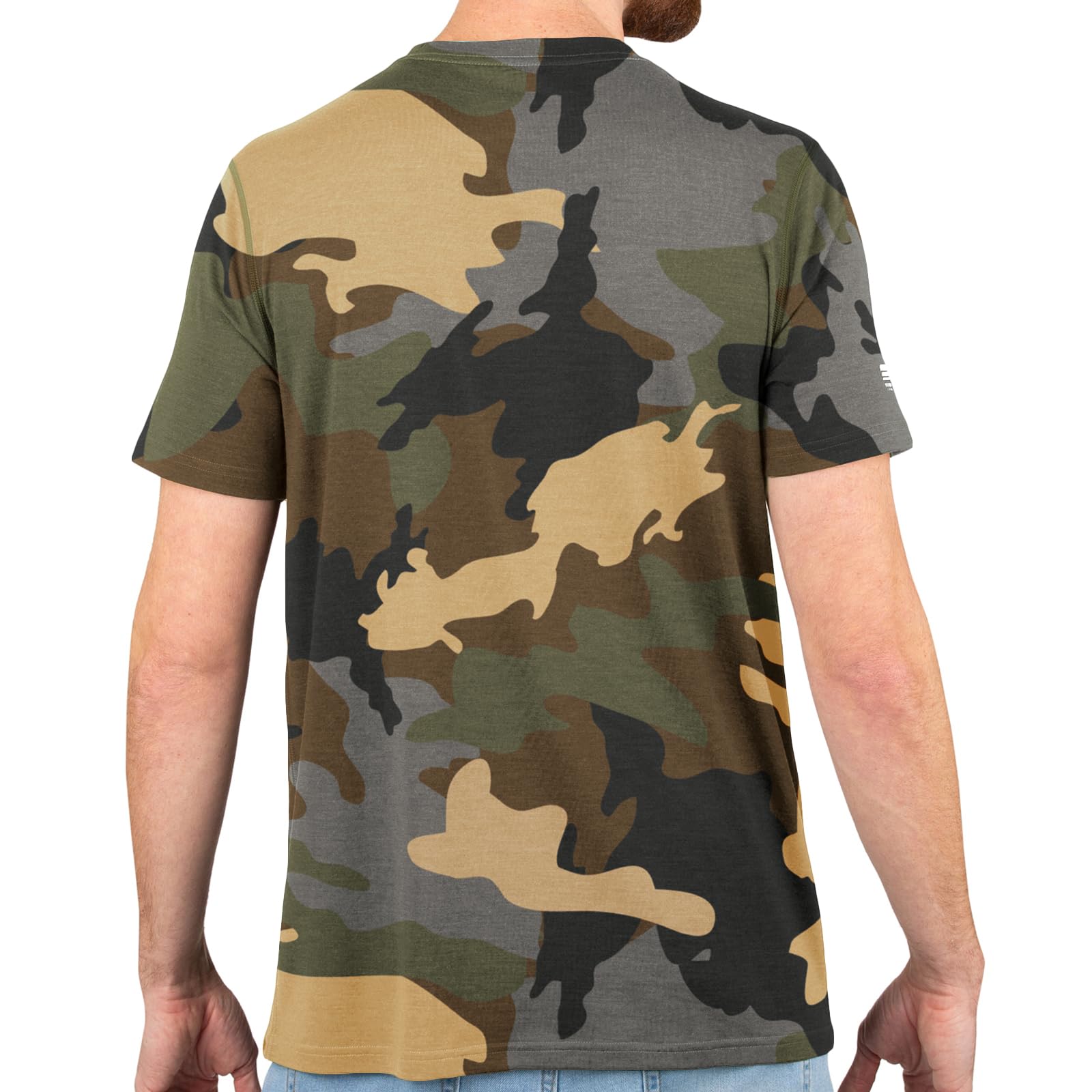 MERIWOOL Herren-T-Shirt, Merinowolle, kurzärmelig, leichte Baselayer