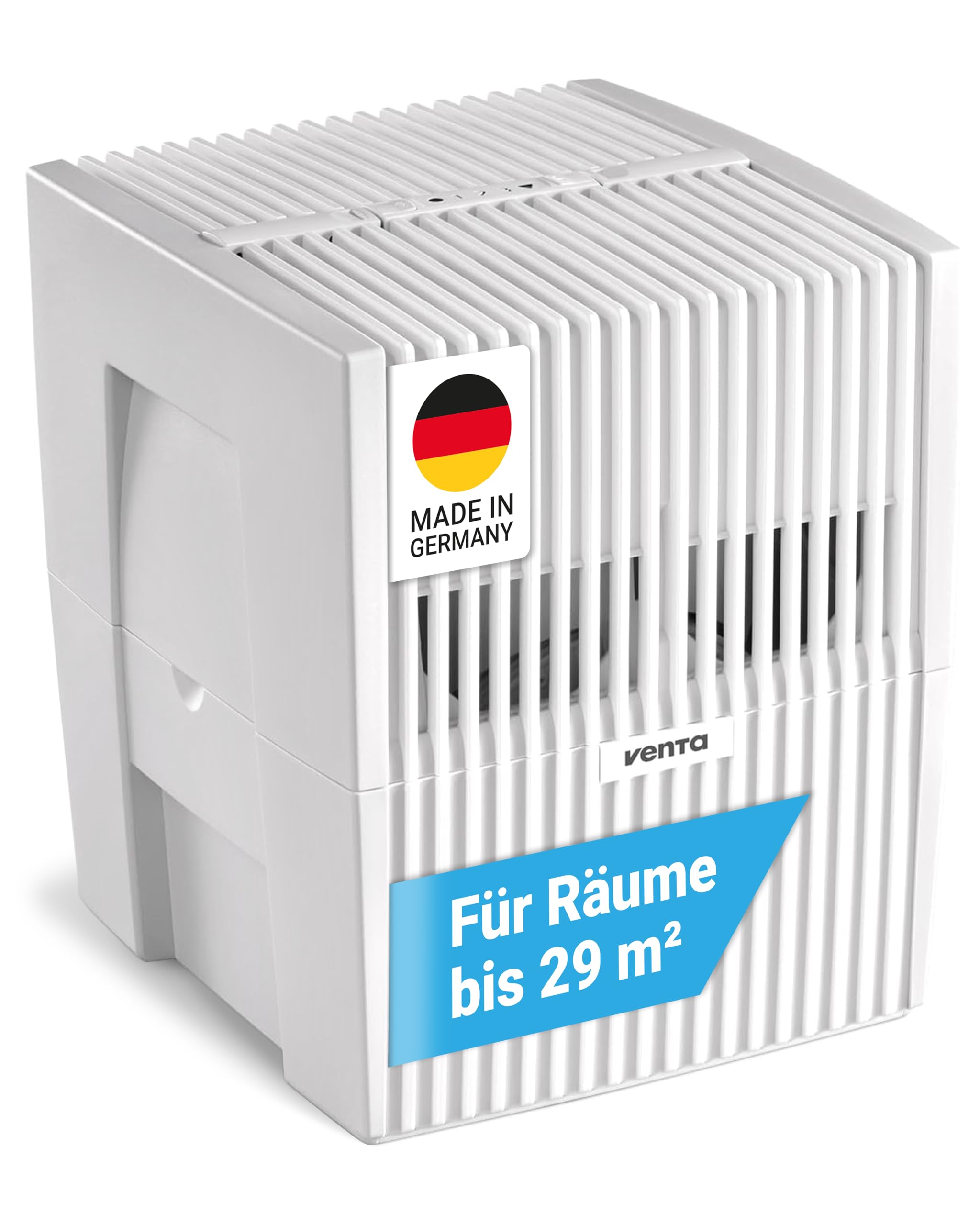 Venta Luftbefeuchter LW15 Classic Original, bis 29 m², sehr leise 20 dB(A), energieeffizient 2 Watt, 5 l-Tank, hygienische Kaltverdunstung ohne Filter